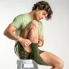 BILLYBELT Chaussettes en coton peigné Unies - Kaki foncé chiné>Homme Chaussettes Unies