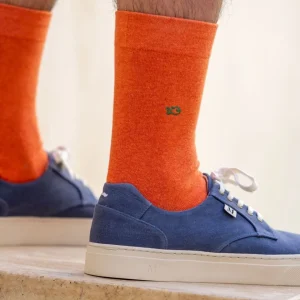 BILLYBELT Chaussettes en coton peigné Unies - Orange>Homme Chaussettes Unies