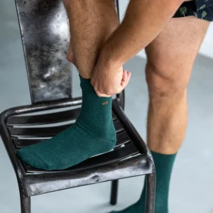 BILLYBELT Chaussettes en coton peigné Unies - Vert anglais>Homme Chaussettes Unies