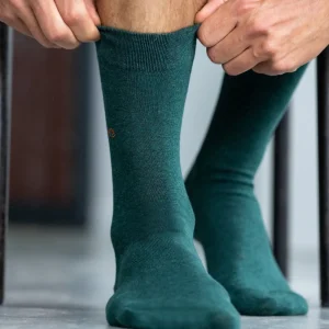 BILLYBELT Chaussettes en coton peigné Unies - Vert anglais>Homme Chaussettes Unies