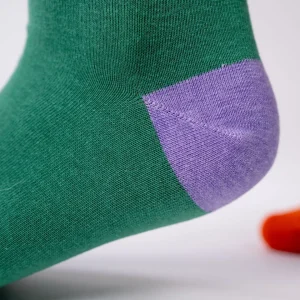 BILLYBELT Chaussettes en coton peigné Unies - Vert chiné>Homme Chaussettes Unies