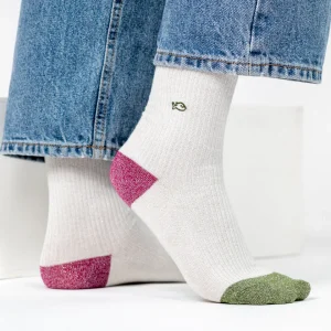 BILLYBELT Chaussettes en coton peigné Vintage - Blanc>Femme Chaussettes Fantaisie