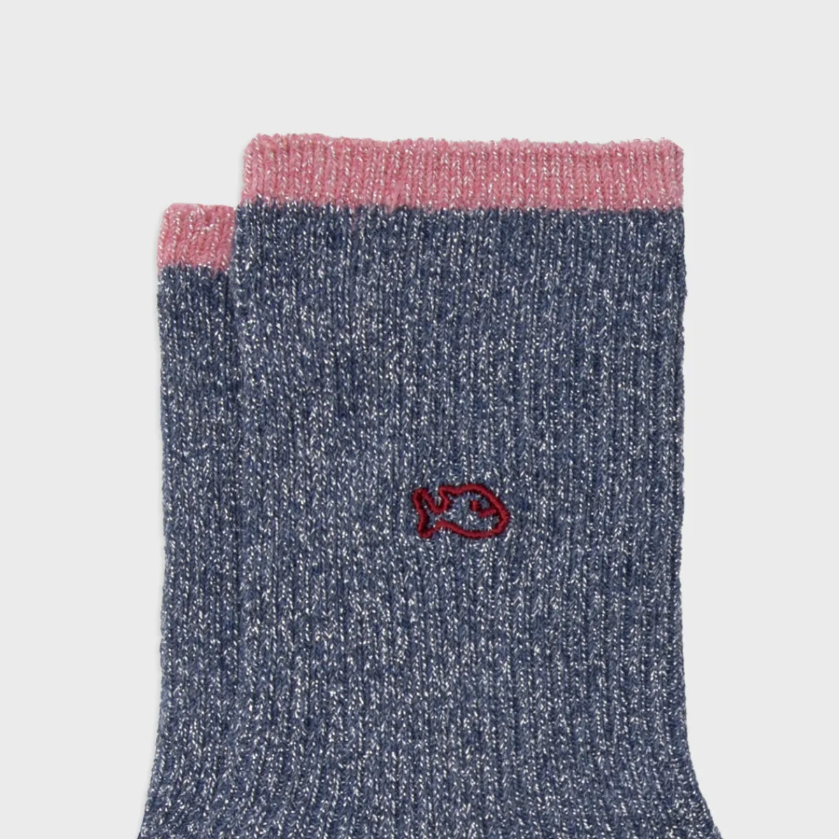 BILLYBELT Chaussettes en coton peigné Vintage - Bleu gris>Femme Chaussettes Fantaisie