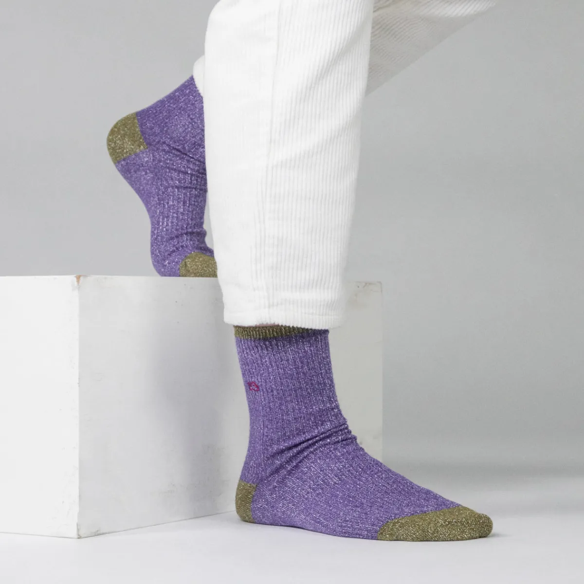 BILLYBELT Chaussettes en coton peigné Vintage - Indigo>Femme Chaussettes Fantaisie