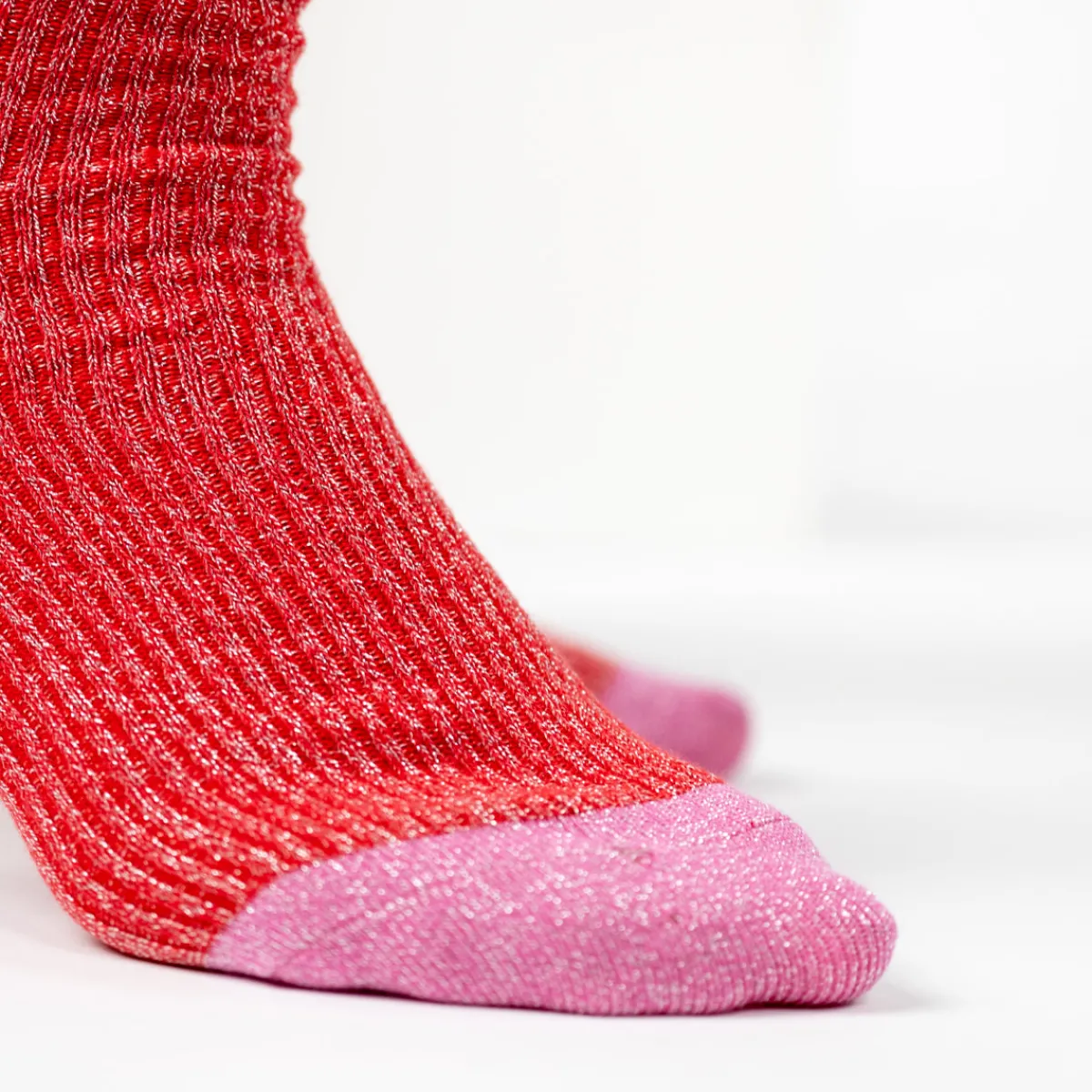 BILLYBELT Chaussettes en coton peigné Vintage - Rouge>Femme Chaussettes Fantaisie