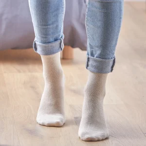 BILLYBELT Chaussettes pailletées en coton peigné Unies - Beige>Femme Chaussettes Unies