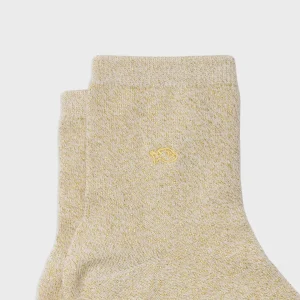 BILLYBELT Chaussettes pailletées en coton peigné Unies - Beige>Femme Chaussettes Unies