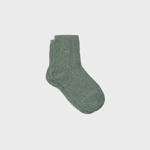 BILLYBELT Chaussettes pailletées en coton peigné Unies - Céladon>Femme Chaussettes Unies