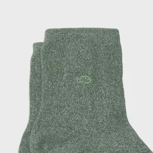BILLYBELT Chaussettes pailletées en coton peigné Unies - Céladon>Femme Chaussettes Unies
