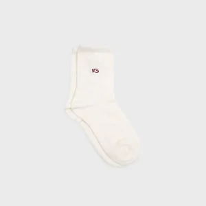 BILLYBELT Chaussettes pailletées en coton peigné Unies - Écru>Femme Chaussettes Unies