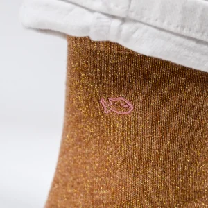 BILLYBELT Chaussettes pailletées en coton peigné Unies - Cuivre>Femme Chaussettes Unies