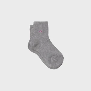 BILLYBELT Chaussettes pailletées en coton peigné Unies - Gris>Femme Chaussettes Unies
