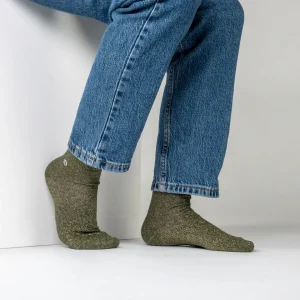 BILLYBELT Chaussettes pailletées en coton peigné Unies - Kaki>Femme Chaussettes Unies