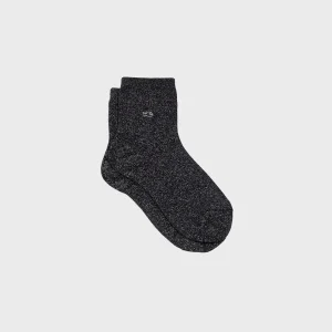 BILLYBELT Chaussettes pailletées en coton peigné Unies - Noir>Femme Chaussettes Unies