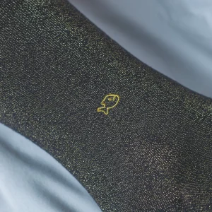BILLYBELT Chaussettes pailletées en coton peigné Unies - Noir minéral>Femme Chaussettes Unies