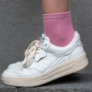 BILLYBELT Chaussettes pailletées en coton peigné Unies - Rose pêche>Femme Chaussettes Unies