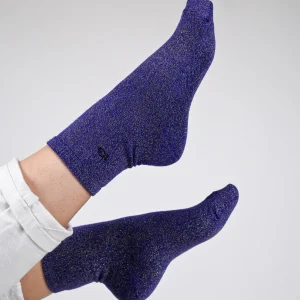 BILLYBELT Chaussettes pailletées en coton peigné Unies - Violet>Femme Chaussettes Unies