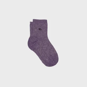 BILLYBELT Chaussettes pailletées en coton peigné Unies - Violet>Femme Chaussettes Unies
