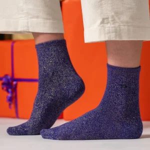 BILLYBELT Chaussettes pailletées en coton peigné Unies - Violet>Femme Chaussettes Unies