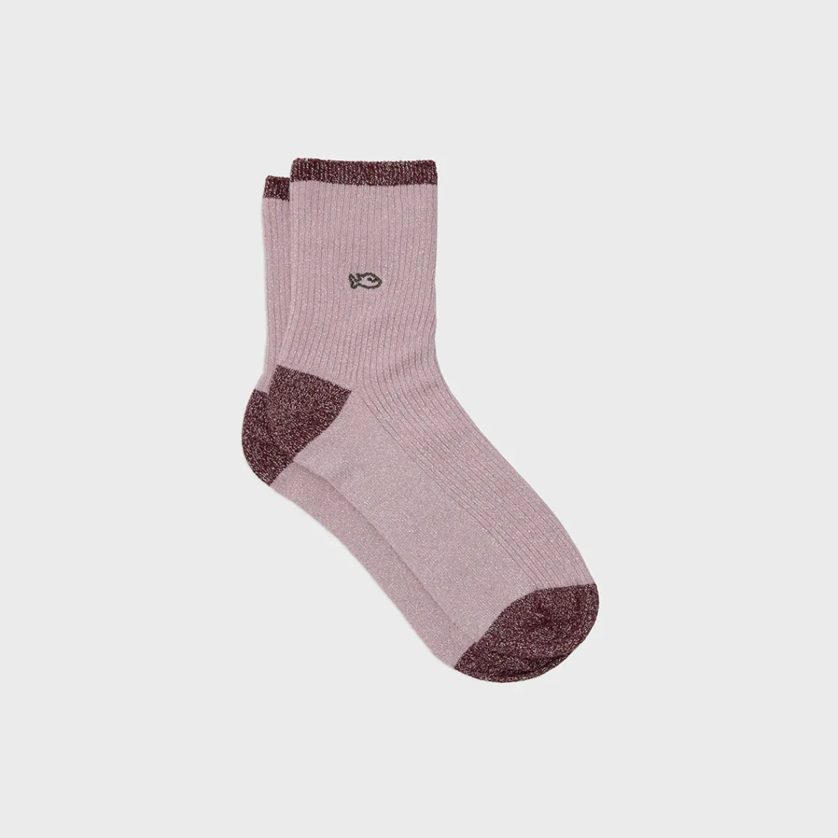 BILLYBELT Chaussettes pailletées en coton peigné Vintage - Rose>Femme Chaussettes Fantaisie