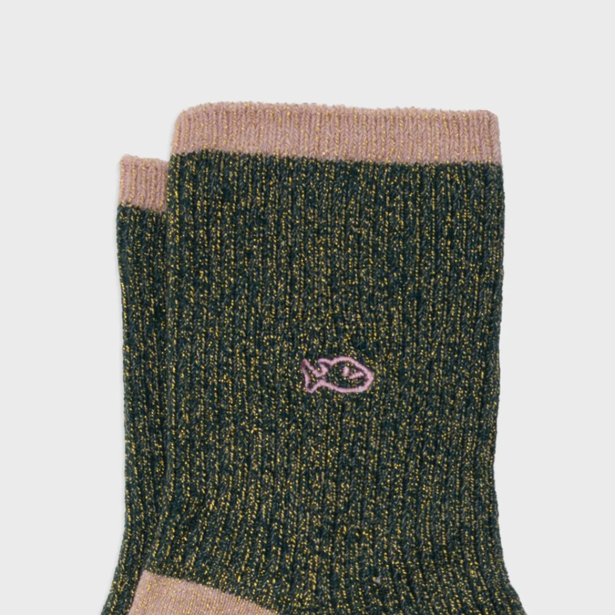 BILLYBELT Chaussettes pailletées en coton peigné Vintage - Vert>Femme Chaussettes Fantaisie