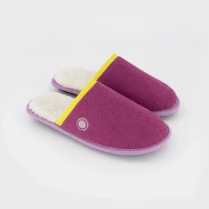BILLYBELT Chaussons en velours côtelé Rose> Chaussons