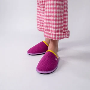BILLYBELT Chaussons en velours côtelé Rose> Chaussons