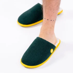 BILLYBELT Chaussons en velours côtelé Vert> Chaussons