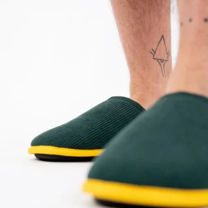 BILLYBELT Chaussons en velours côtelé Vert> Chaussons
