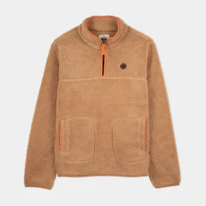 BILLYBELT Pull sherpa col zippé Dune>Homme Vestes Et Pulls En Sherpa Homme