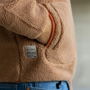 BILLYBELT Pull sherpa col zippé Dune>Homme Vestes Et Pulls En Sherpa Homme