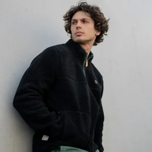 BILLYBELT Pull sherpa col zippé Ebène>Homme Vestes Et Pulls En Sherpa Homme