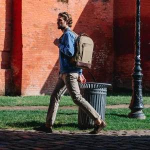 BILLYBELT Sac à dos rond en coton déperlant Kaki> Sacs À Dos