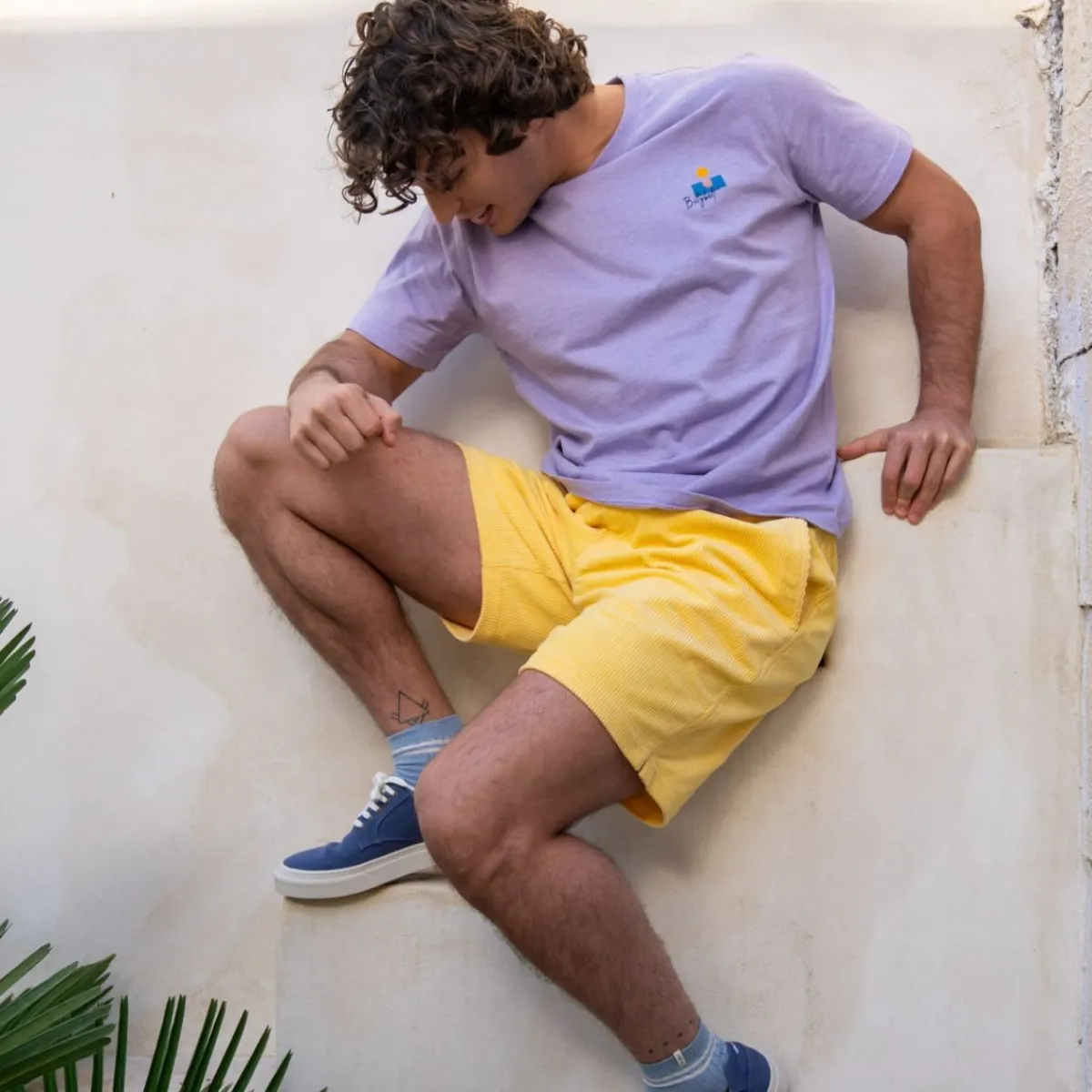 short_en_velours_beach_horizon__jaune_0.webp BILLYBELT Short en velours Beach horizon -> Shorts