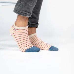 BILLYBELT Socquettes en coton peigné A rayures fines ->Homme Chaussettes Basses