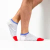 BILLYBELT Socquettes en coton peigné A rayures fines ->Homme Chaussettes Basses
