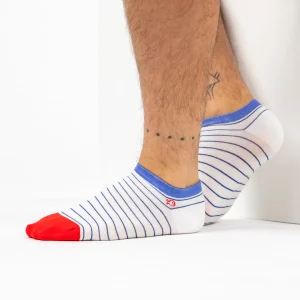 BILLYBELT Socquettes en coton peigné A rayures fines ->Homme Chaussettes Basses