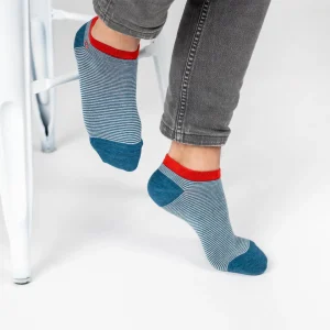 BILLYBELT Socquettes en coton peigné Rayées ->Homme Chaussettes Basses