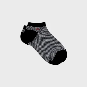 BILLYBELT Socquettes en coton peigné Rayées - Noir rayé blanc>Homme Chaussettes Basses
