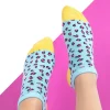 BILLYBELT Socquettes pailletées en coton peigné Léopard - Bleu>Femme Socquettes