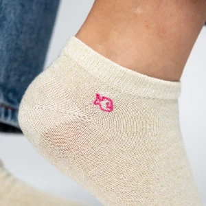 BILLYBELT Socquettes pailletées en coton peigné Unies ->Femme Socquettes