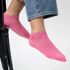 BILLYBELT Socquettes pailletées en coton peigné Unies ->Femme Socquettes