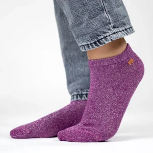 BILLYBELT Socquettes pailletées en coton peigné Unies ->Femme Socquettes