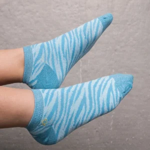 BILLYBELT Socquettes pailletées en coton peigné Zèbre ->Femme Socquettes