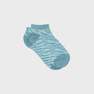 BILLYBELT Socquettes pailletées en coton peigné Zèbre ->Femme Socquettes