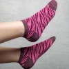 BILLYBELT Socquettes pailletées en coton peigné Zèbre ->Femme Socquettes