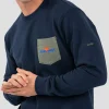 BILLYBELT Sweatshirt bleu imprimé MARIISORÉ x> Sweatshirts