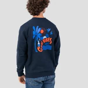 BILLYBELT Sweatshirt bleu imprimé MARIISORÉ x> Sweatshirts