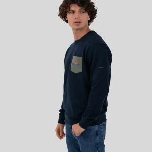BILLYBELT Sweatshirt bleu imprimé MARIISORÉ x> Sweatshirts