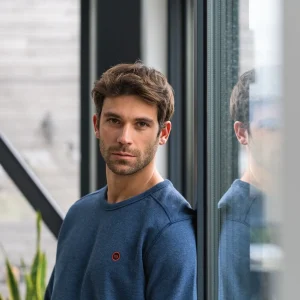 BILLYBELT Sweatshirt en 100% coton biologique Backpacker - Marine chiné> Sweatshirts